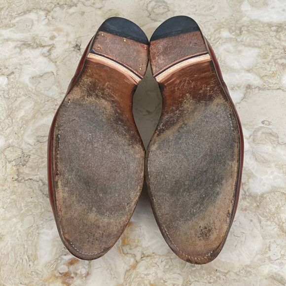 Peal & Co. For Brooks Brothers Slip On Wingtip Leather Shoes - Size 13D - Picture 12 of 12